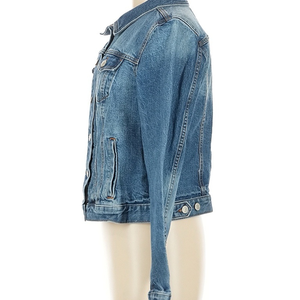 Ann Taylor Blue Jean Jacket Fitted Cropped - Picture 4 of 4